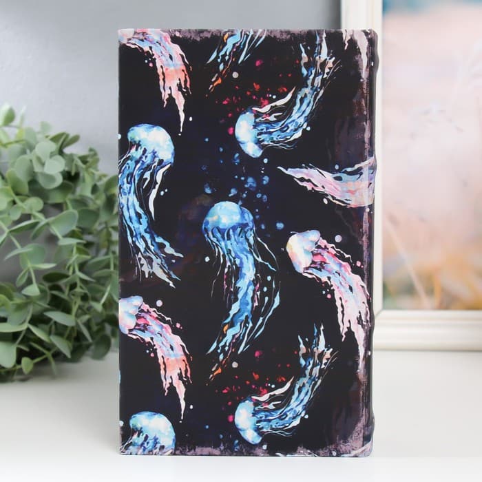 Шкатулка книга - сейф «Медузы», дерево, искусственная кожа, 21×13×5 см