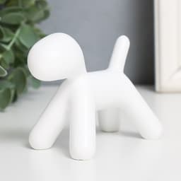 Фигурка полистоун «Собака», белый, 10×7.8×5.4 см