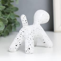 Фигурка полистоун «Собака», белый в крапинку, 10×7.8×5.4 см