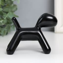 Фигурка полистоун «Собака», чёрный, 10×7.8×5.4 см