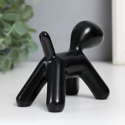 Фигурка полистоун «Собака», чёрный, 10×7.8×5.4 см