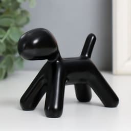 Фигурка полистоун «Собака», чёрный, 10×7.8×5.4 см