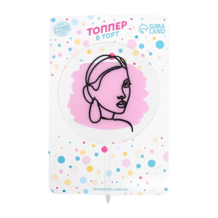 Топпер для торта «Девушка»