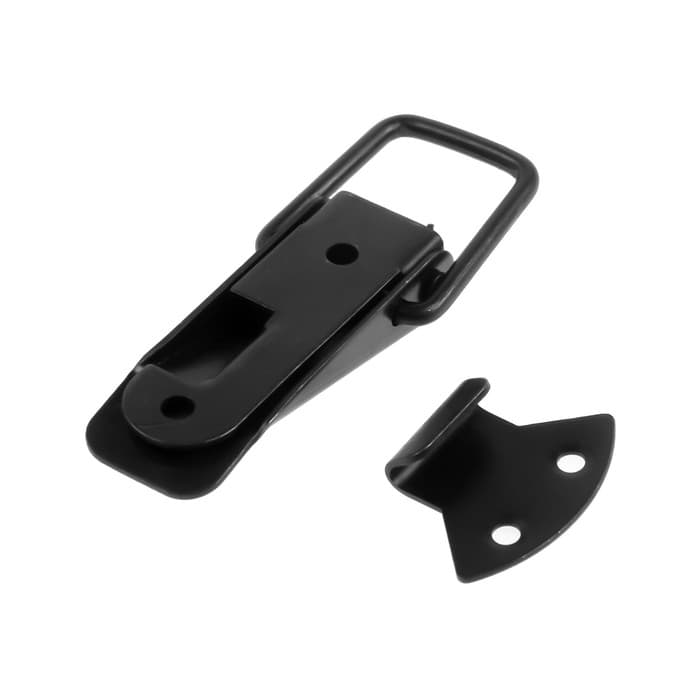 Замок-защелка на ящик, 6.5 см, железный, черный, с проушиной,10 шт.