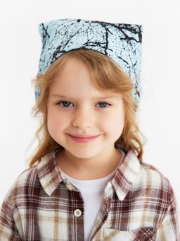Косынка для девочки MINAKU «Узор», голубая, размер 50