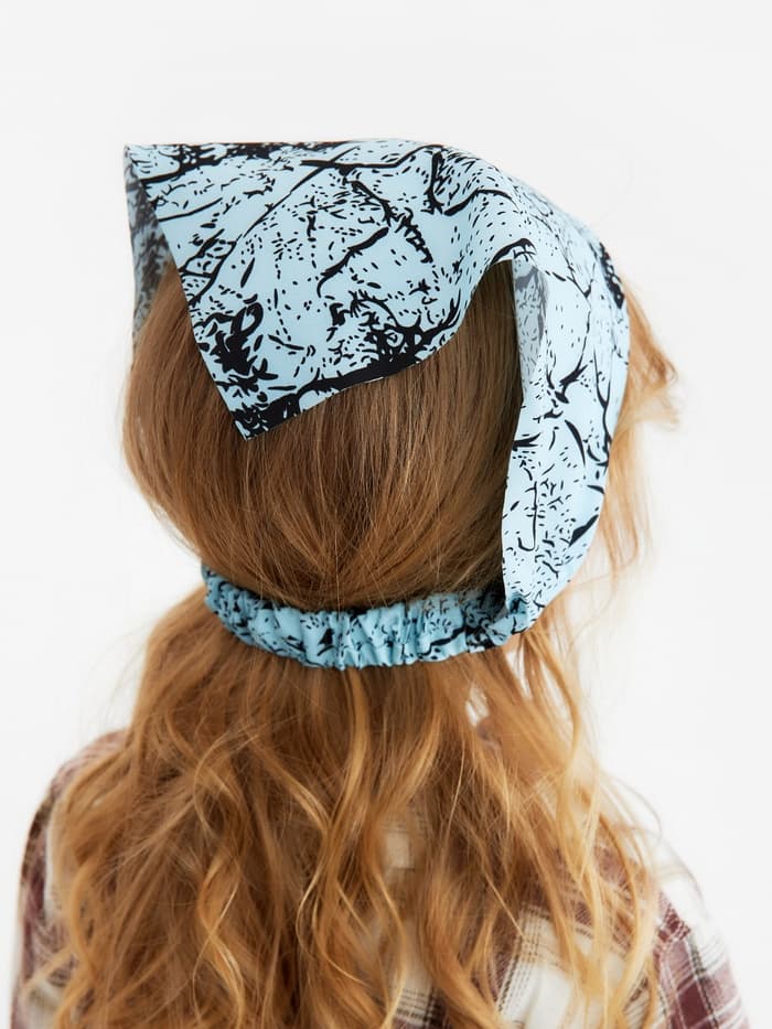 Косынка для девочки MINAKU «Узор», голубая, размер 50