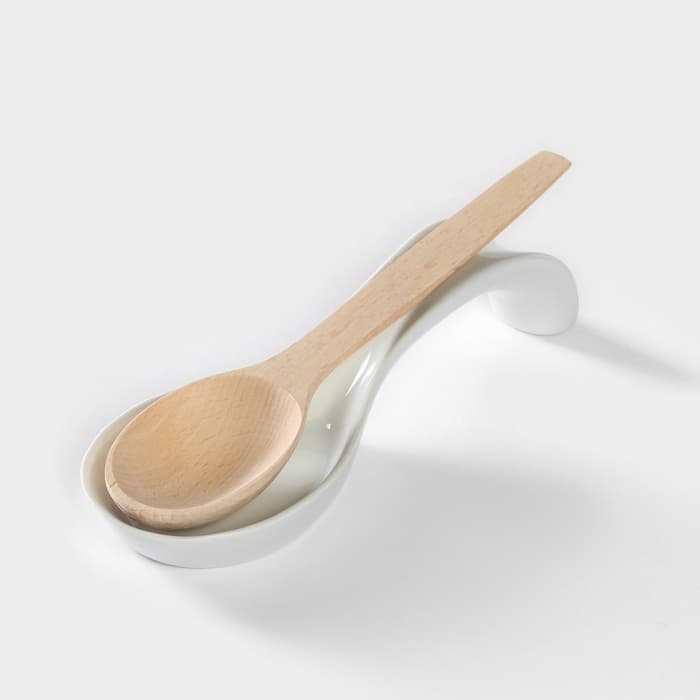 Подставка под ложку Добрушский завод «Белье», 20 см, фарфор, белая