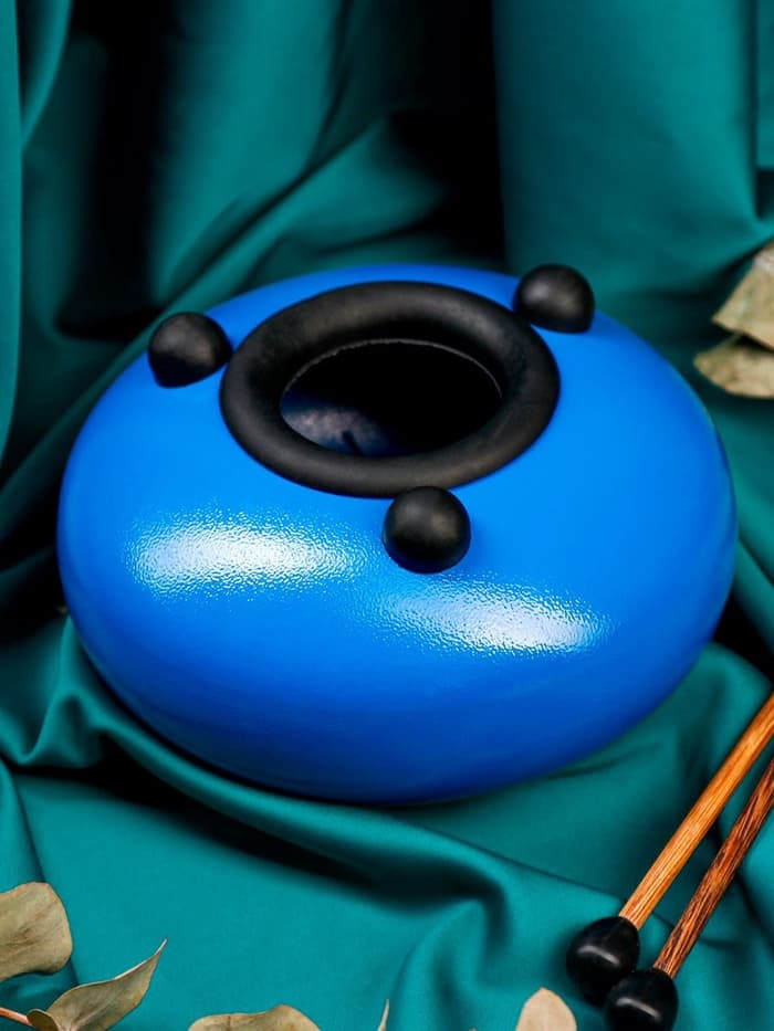 Глюкофон - музыкальный инструмент, синий, 8 лепестков, 15×9 см