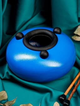 Глюкофон - музыкальный инструмент, синий, 8 лепестков, 15×9 см