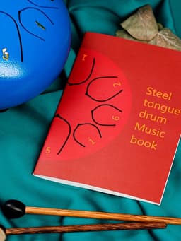 Глюкофон - музыкальный инструмент, синий, 8 лепестков, 15×9 см