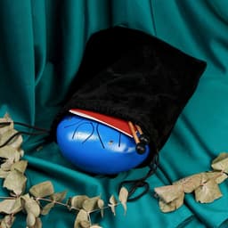 Глюкофон - музыкальный инструмент, синий, 8 лепестков, 15×9 см