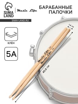 Барабанные палочки Music Life 5А, клён