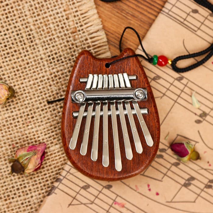 Калимба «Кошечка», 8 язычков, 5.5×7.5×1.8 см, дерево, Music Life