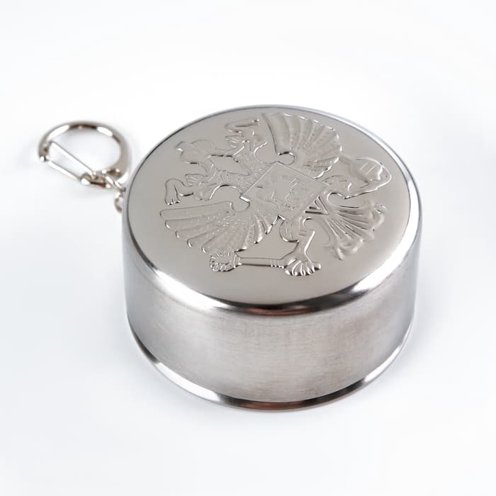 Складной стакан с карабином «Герб РФ», 150 мл