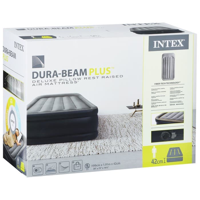 Кровать надувная DELUXE PILLOW REST RAISED BED, 99×191×42 см, 64132ND INTEX