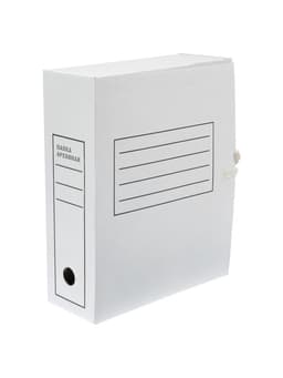 Папка архивная с завязками Calligrata, микрогофрокартон, 100 мм, до 900 л, белая