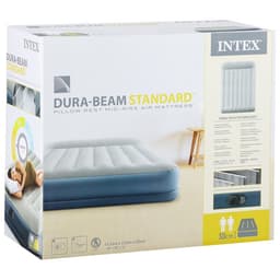 Кровать надувная DURA-BEAM STANDART, 152×203×30 см, со встроенным насосом, 64118ND INTEX