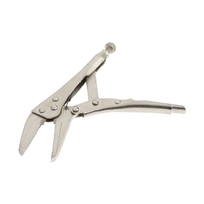 Зажим ручной ТУНДРА, удлиненный плоский захват, с фиксатором, 115 мм