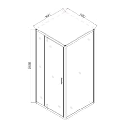 Душевое ограждение Comforty 30B, прозрачное стекло, без поддона, 90×90×185 см