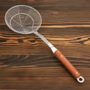 Дуршлаг-сито Шафран, d=14 см, с деревянной ручкой, металл