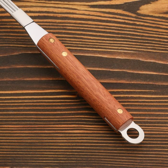 Дуршлаг-сито Шафран, d=14 см, с деревянной ручкой, металл