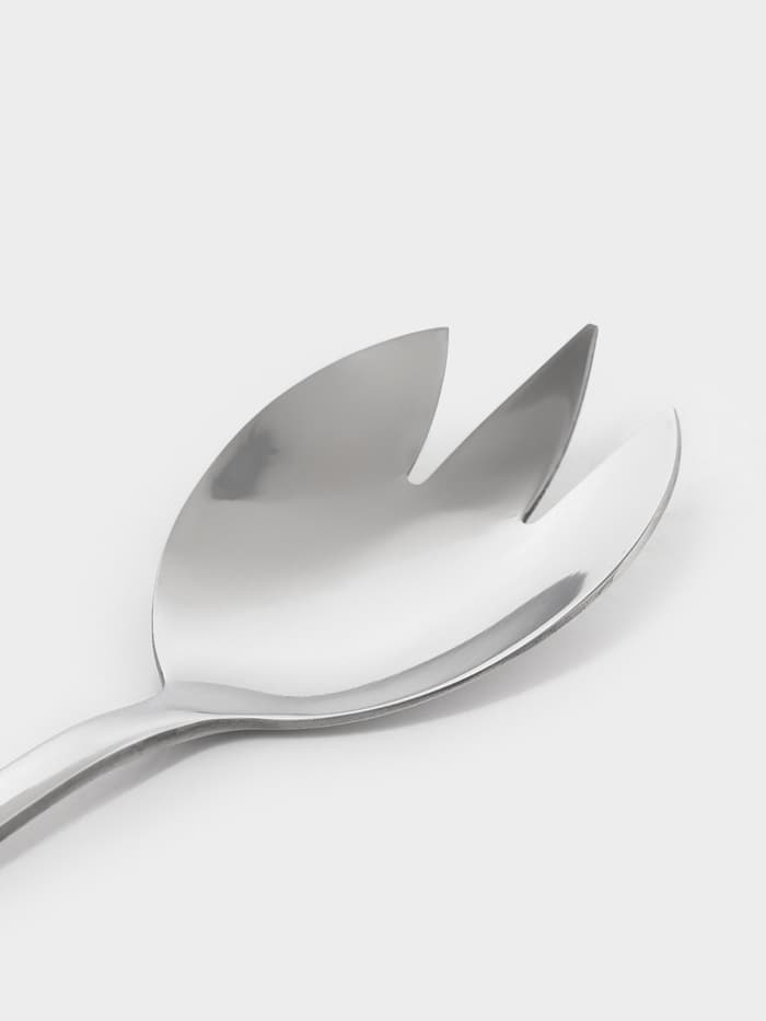 Вилка салатная Доляна, h=19.8 см, толщина 2.2 мм, 410 нержавеющая сталь, серебристая