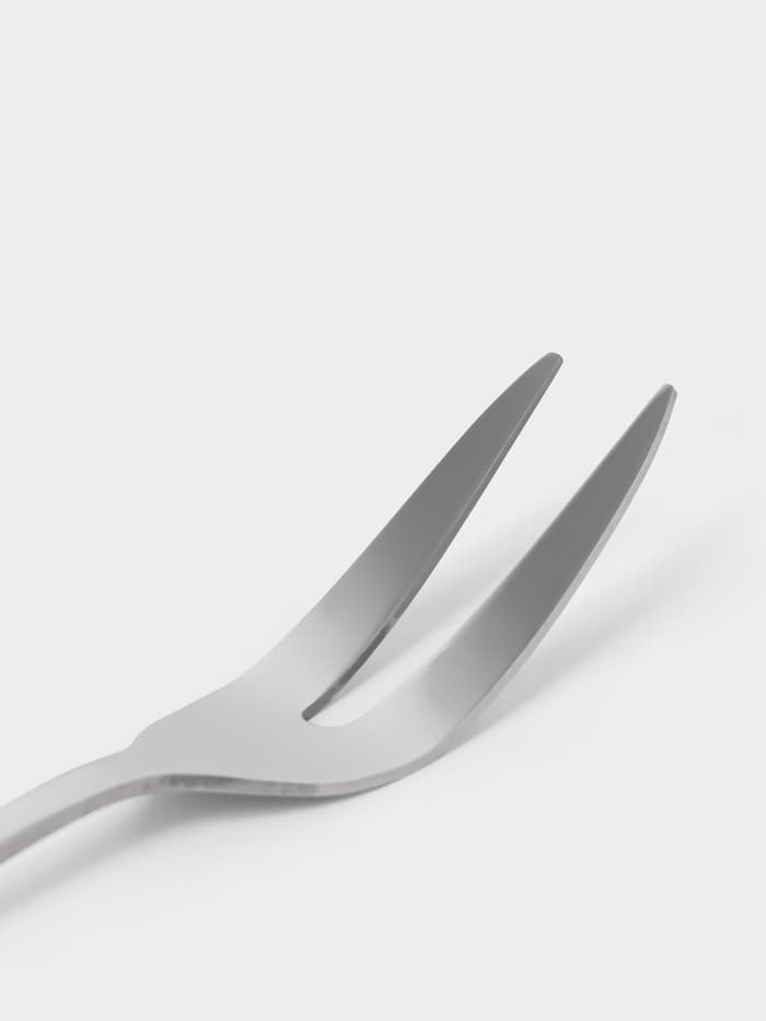 Вилка для мяса и сыра Доляна, h=24.5, толщина 2.2 мм, 410 нержавеющая сталь, серебристая