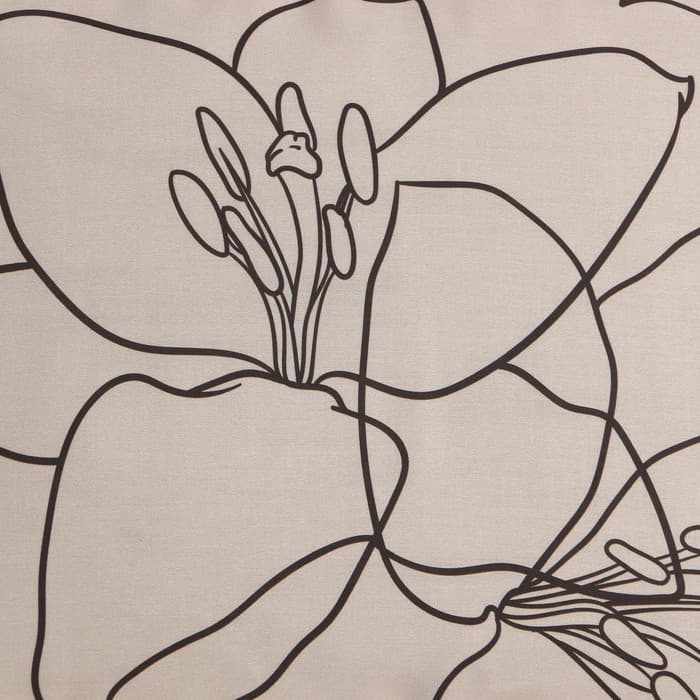 Постельное бельё евро «Этель» Graphic flowers, мако-сатин