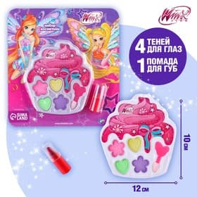 Набор косметики, тени 4 цвета, блеск для губ «Блум и Стелла», WINX