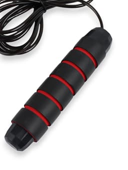 Скакалка спортивная ONLYTOP, 2.8 м, регулируемая, скоростная, с подшипником, чёрная, красная