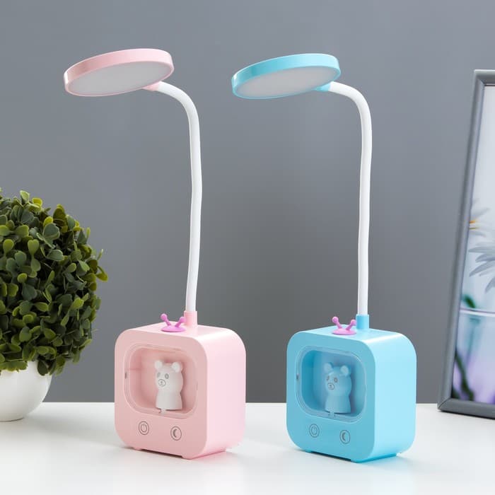 Лампа настольная RISALUX «Мишка», светодиодная, 5 Вт, USB, АКБ, МИКС, 5×10×43 см