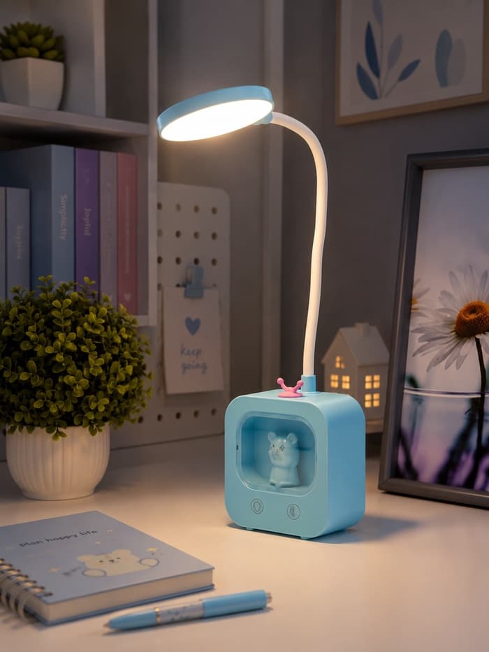 Лампа настольная RISALUX «Мишка», светодиодная, 5 Вт, USB, АКБ, МИКС, 5×10×43 см
