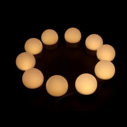 Комплект светильников для подсветки зеркала, 10 шт., контроллер, от USB, 3000 - 6500К, 3 режима свечения