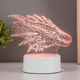 Светильник 3D RISALUX «Дракон», LED-ночник, белый 15×9.5×11 см