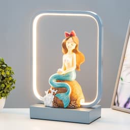 Настольная лампа «Русалка» LED 15 Вт голубой 24×10×34 см RISALUX