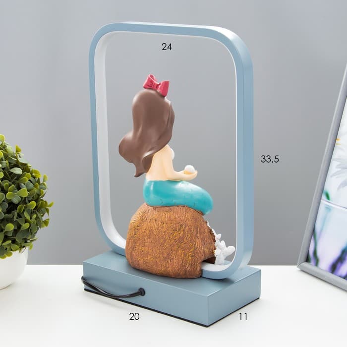 Настольная лампа «Русалка» LED 15 Вт голубой 24×10×34 см RISALUX