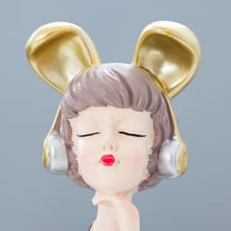 Настольная лампа «Девушка в наушниках» LED 15 Вт коричневый 24×10×34 см RISALUX