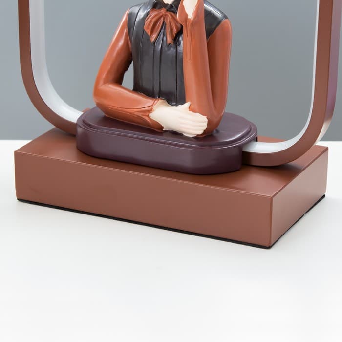 Настольная лампа «Девушка в наушниках» LED 15 Вт коричневый 24×10×34 см RISALUX