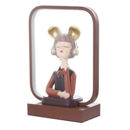 Настольная лампа «Девушка в наушниках» LED 15 Вт коричневый 24×10×34 см RISALUX