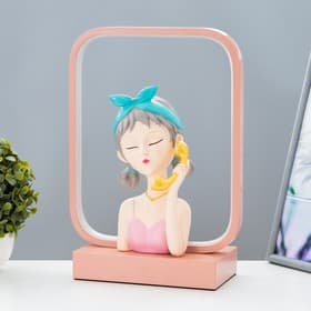Настольная лампа «Девушка с телефоном» LED 15 Вт коричневый 24×10×34 см RISALUX