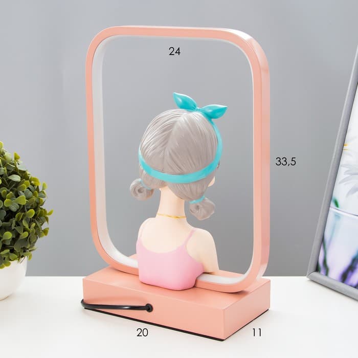 Настольная лампа «Девушка с телефоном» LED 15 Вт коричневый 24×10×34 см RISALUX