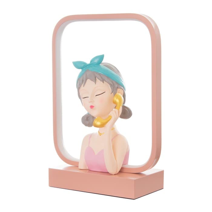 Настольная лампа «Девушка с телефоном» LED 15 Вт коричневый 24×10×34 см RISALUX