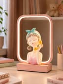 Лампа настольная RISALUX «Девушка с телефоном», светодиодная, 15 Вт, коричневая, 24×10×34 см