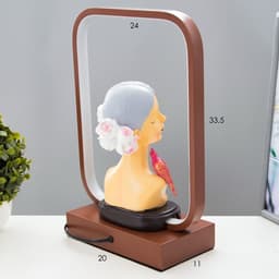 Настольная лампа «Девушка» LED 15 Вт коричневый 24×10×34 см RISALUX
