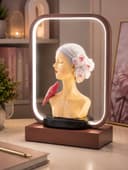 Лампа настольная RISALUX «Девушка», светодиодная, 15 Вт, коричневая, 24×10×34 см