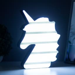 Фигурка светящаяся RISALUX «Единорог», LED-ночник, английский алфавит, цифры, от батареек/USB, 27.5×20×5 см