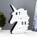 Фигурка светящаяся RISALUX «Единорог», LED-ночник, английский алфавит, цифры, от батареек/USB, 27.5×20×5 см