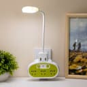 Бра с розетками «Модерни», LED, 5 Вт, бело-зелёное, 15.5×3.4×42 см