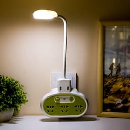 Бра с розетками «Модерни», LED, 5 Вт, бело-зелёное, 15.5×3.4×42 см