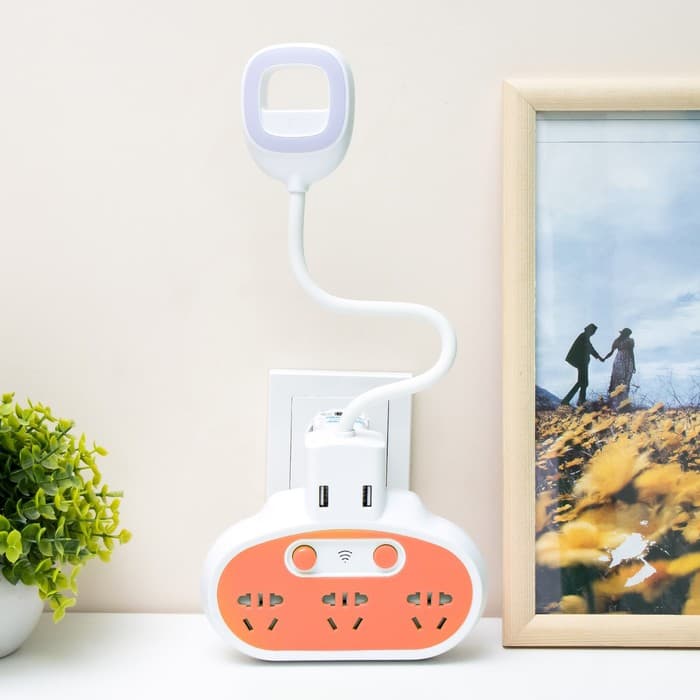 Бра с розетками «Модерни» LED 5 Вт бело-оранжевый 15.5×3.4×42 см